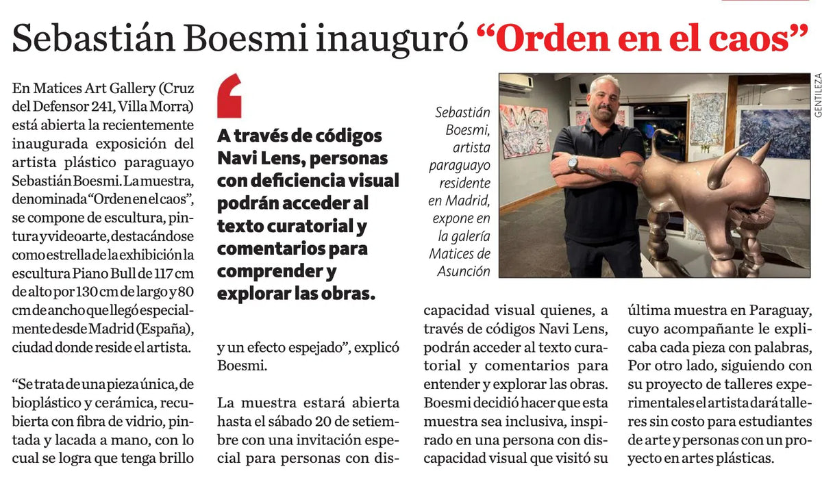 SEBASTIÁN BOESMI INAUGURÓ “ORDEN EN EL CAOS”